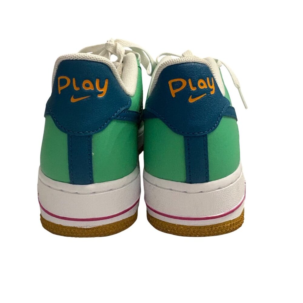 Nike Air Force 1 LV8 Play Sneakers 6.5Y Green Blue Y2K Streetwear FJ4613-100 - Picture 4 of 16